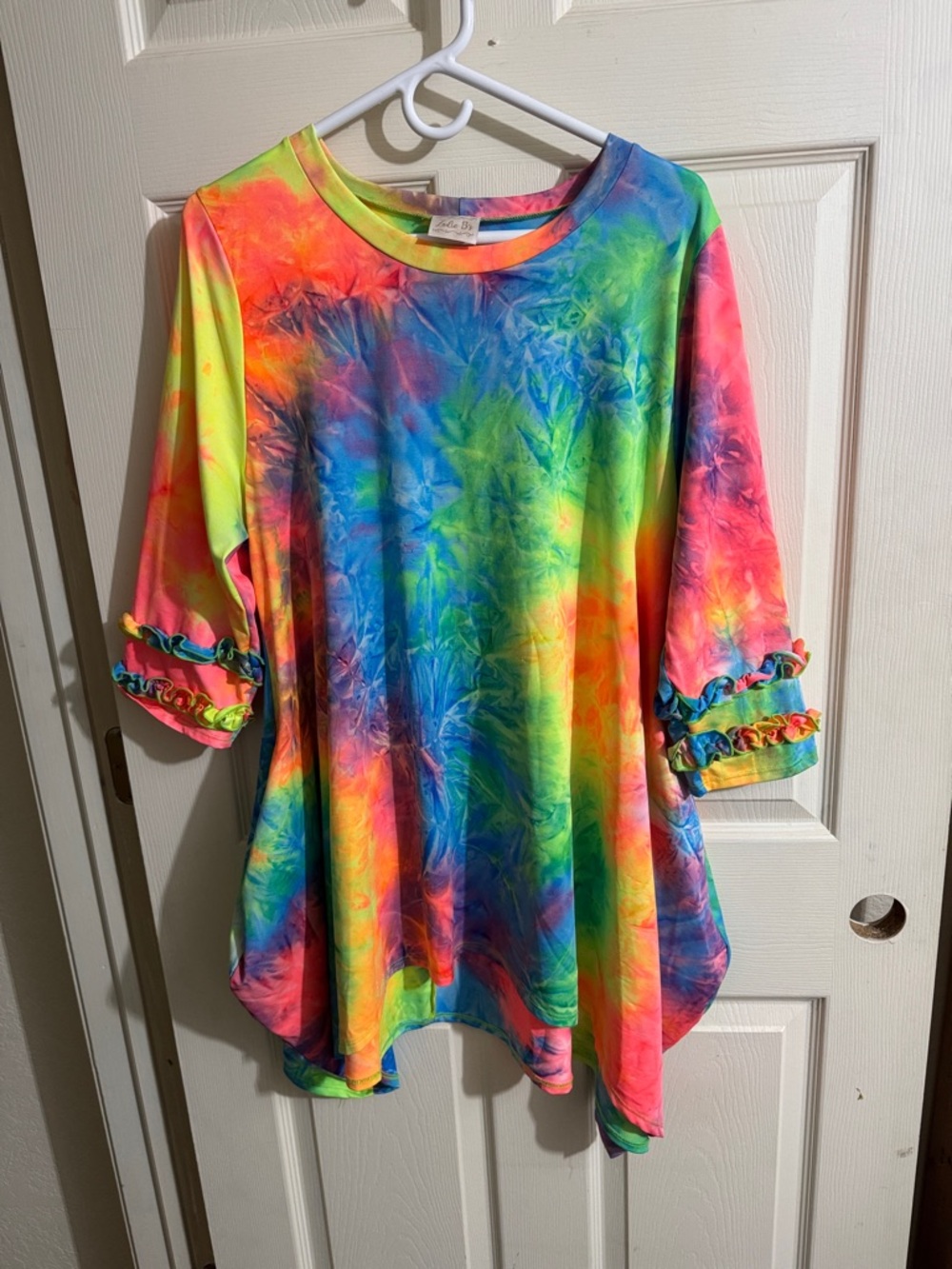 Zadie B’s Tie-Dye Ruffle Sleeve shirt